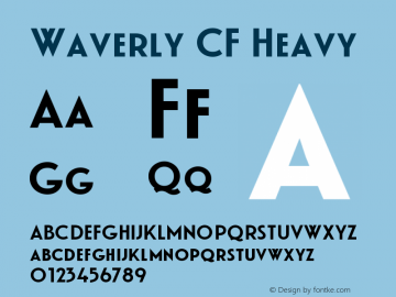 Waverly CF Heavy Version 2.000;FEAKit 1.0图片样张