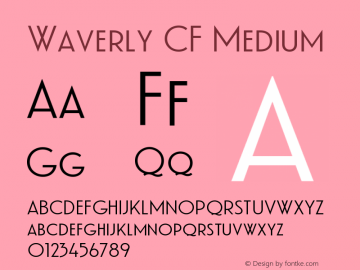 Waverly CF Medium Version 2.000;FEAKit 1.0图片样张