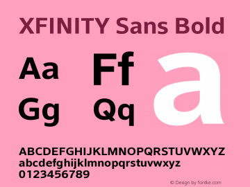 XFINITYSans-Bold Version 1.000图片样张