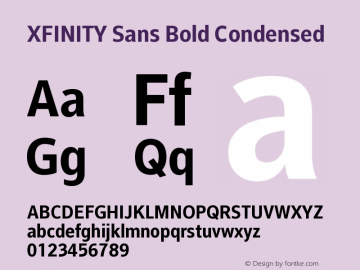 XFINITYSans-BoldCond Version 1.000图片样张