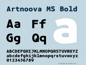 Artnoova MS Bold Version 2.005 | FøM Fix图片样张