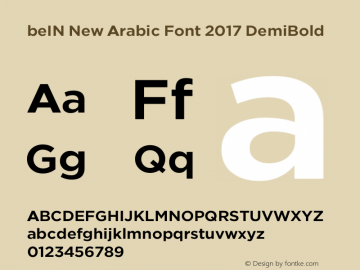 beIN New Arabic Font 2017 DemiBold Version 1.000 | FøM Fix图片样张