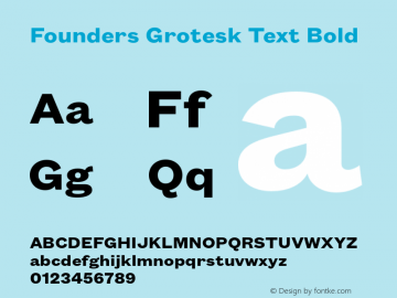 Founders Grotesk Text Bold Version 1.100;PS (version unavailable);hotconv 1.0.70;makeotf.lib2.5.58329;0图片样张