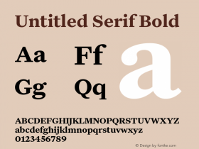 Untitled Serif Bold Version 1.000图片样张