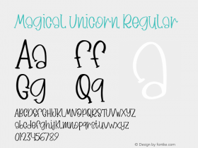 Magical Unicorn Version 1.00;February 6, 2021;FontCreator 11.5.0.2422 64-bit图片样张