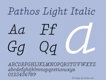 Pathos Light Italic Version 1.001图片样张