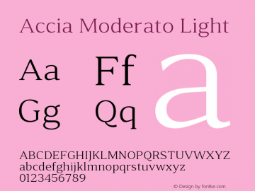 AcciaModerato-Light Version 1.002图片样张
