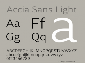 AcciaSans-Light Version 1.002图片样张