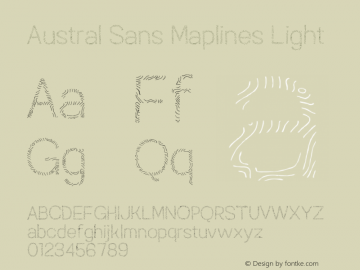Austral Sans Maplines Light Version 1.000 | FøM Fix图片样张