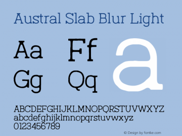 Austral Slab Blur Light Version 1.000 | FøM Fix图片样张