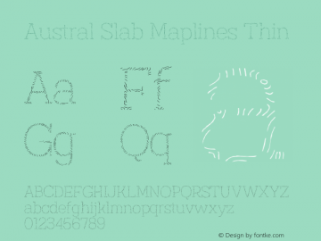 Austral Slab Maplines Thin Version 1.000 | FøM Fix图片样张