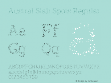Austral Slab Spots Regular Version 1.000 | FøM Fix图片样张