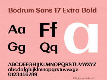 BodrumSans-17ExtraBold Version 1.000图片样张