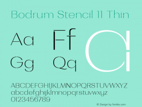 BodrumStencil-11Thin Version 1.000图片样张