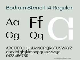 BodrumStencil-14Regular Version 1.000图片样张