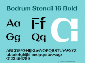 BodrumStencil-16Bold Version 1.000图片样张