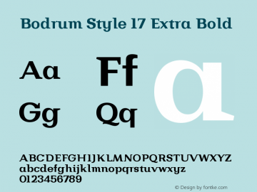 BodrumStyle-17ExtraBold Version 1.000图片样张