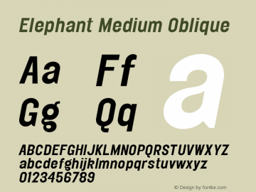 Elephant-MediumOblique Version 001.001图片样张