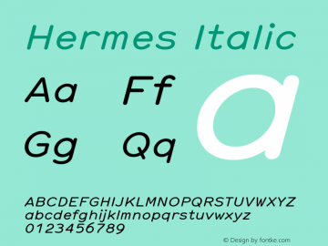 Hermes Italic Version 6.001图片样张