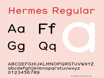 Hermes Regular Version 6.001图片样张