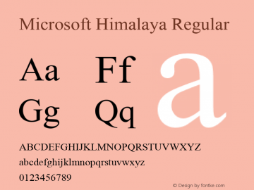Microsoft Himalaya Regular Version 5.15图片样张
