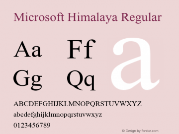 Microsoft Himalaya Regular Version 5.20图片样张