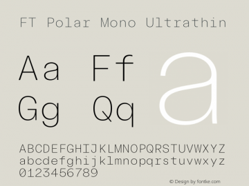 FT Polar Mono Ultrathin Version 1.000;FEAKit 1.0图片样张