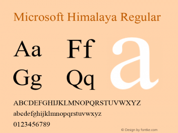 Microsoft Himalaya Regular Version 5.21图片样张