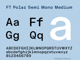 FT Polar Semi Mono Medium Version 1.000;FEAKit 1.0图片样张