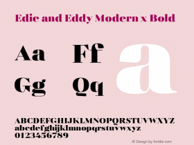 Edie and Eddy Modern x Bold https://www.typemates.com/licences图片样张