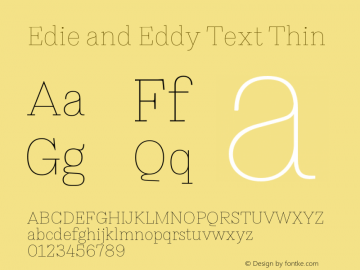 Edie and Eddy Text Thin Version 1.000图片样张