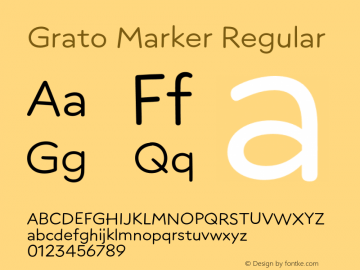 Grato Marker Fonts