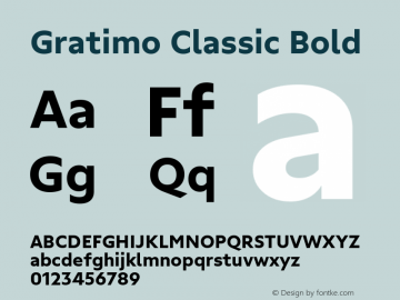 Gratimo Classic Bold Version 1.000图片样张