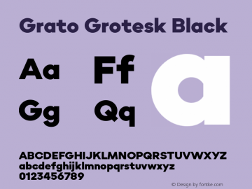 GratoGrotesk-Black Version 1.000图片样张