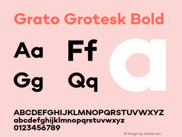 GratoGrotesk-Bold Version 1.000图片样张