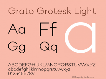 GratoGrotesk-Light Version 1.000图片样张