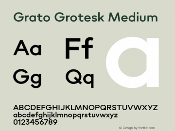 GratoGrotesk-Medium Version 1.000图片样张