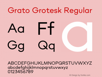 GratoGrotesk-Regular Version 1.000图片样张