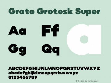 GratoGrotesk-Super Version 1.000图片样张