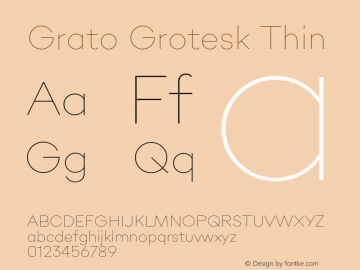 GratoGrotesk-Thin Version 1.000图片样张