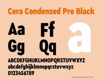 Cera Condensed Pro Black Version 6.000图片样张