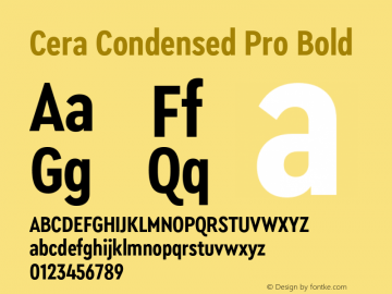 Cera Condensed Pro Bold Version 6.000图片样张