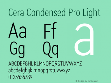 Cera Condensed Pro Light Version 6.000图片样张