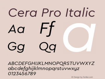 Cera Pro Italic Version 6.000图片样张