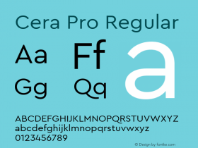 Cera Pro Regular Version 6.000图片样张