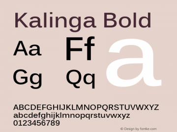 Kalinga Bold Version 5.90图片样张