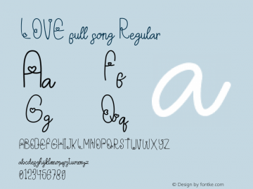 LOVE full song Version 1.00;June 19, 2021;FontCreator 13.0.0.2683 64-bit图片样张