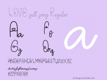 LOVE full song Version 1.00;June 19, 2021;FontCreator 13.0.0.2683 64-bit图片样张