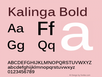 Kalinga Bold Version 5.94图片样张