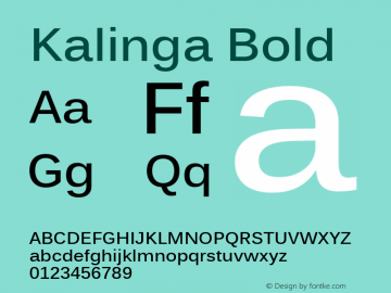 Kalinga Bold Version 5.95图片样张